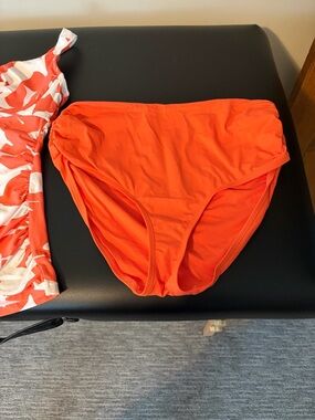 Anne Cole Bright Orange High-Waist Bikini Bottoms
